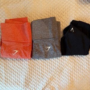 Gymshark 2 leggings and shrug bundle